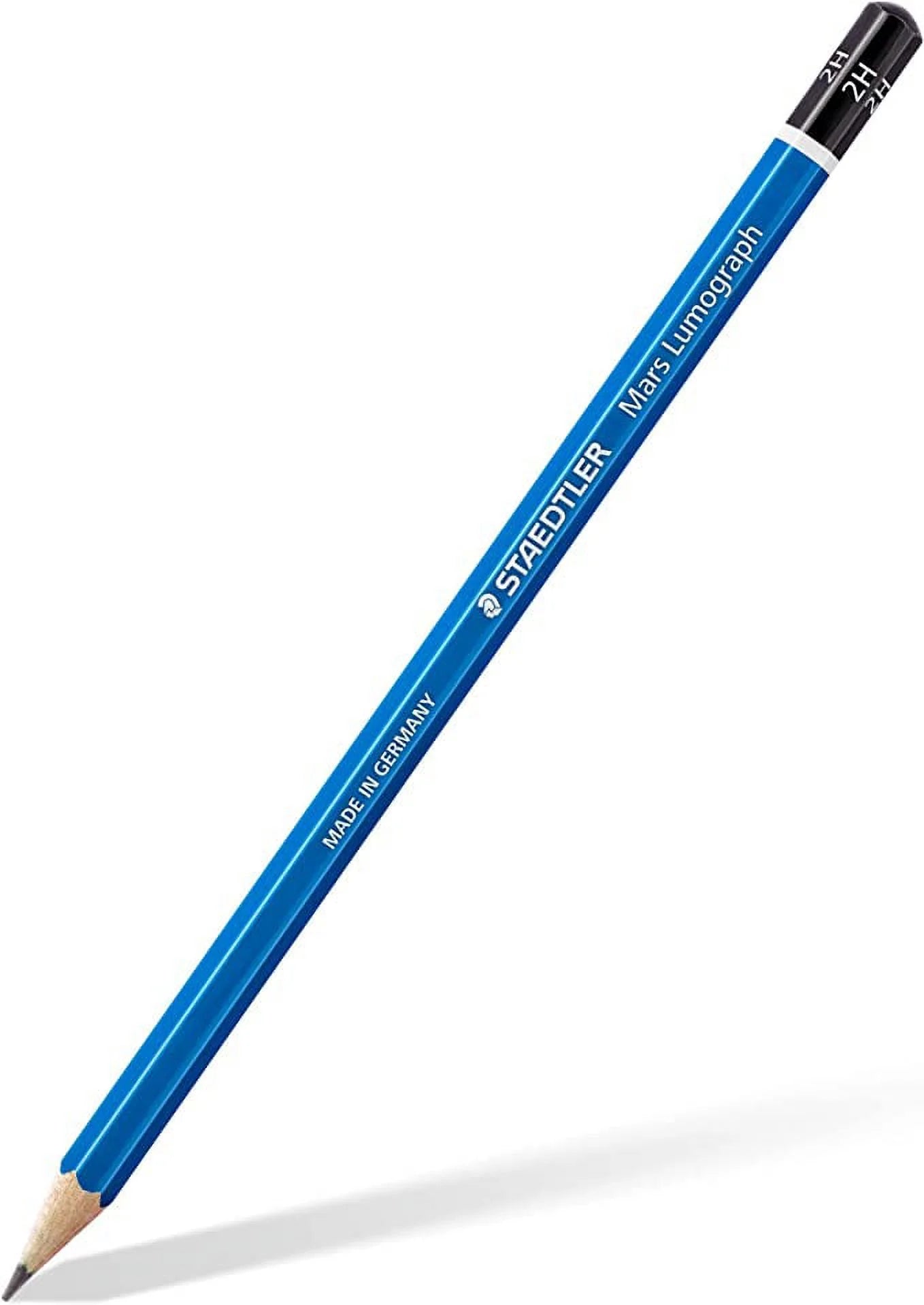 Mars Lumograph 2H Graphite Art Drawing Pencil, Medium Hard, Break-Resistant Bonded Lead, 12 Pack, 100-2H