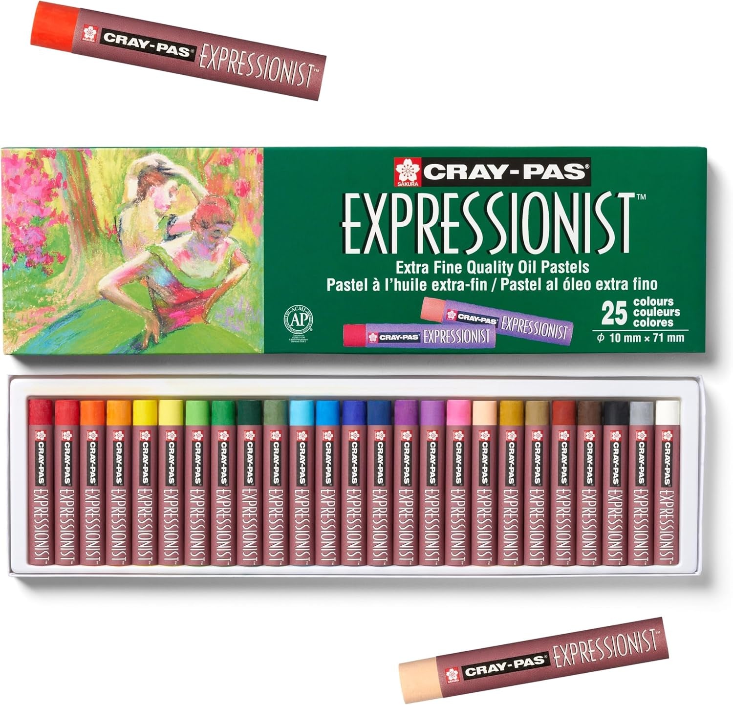 XLP25 25-Piece Cray-Pas Expressionist Oil Pastel Set, Assorted Color