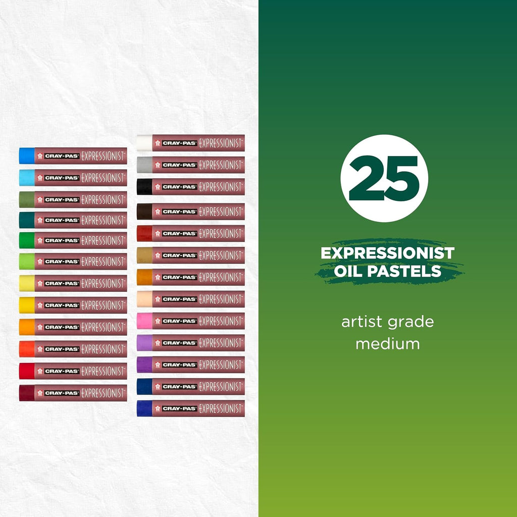 XLP25 25-Piece Cray-Pas Expressionist Oil Pastel Set, Assorted Color