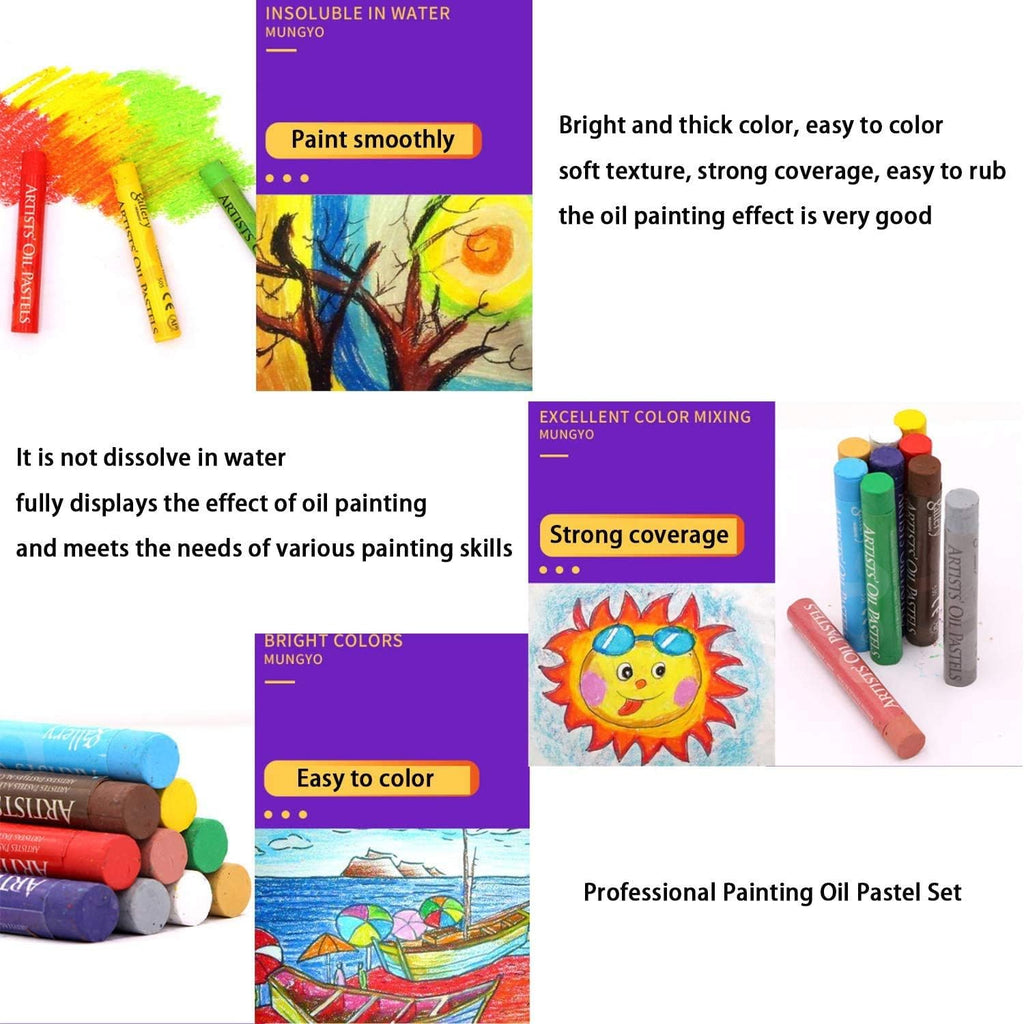 Oil Pastel Set,Professional Painting Soft Drawing Graffiti Art Crayons Washable round Non Toxic Pastel Sticks for Artist,Kids,Student,Beginner (50 Colors)