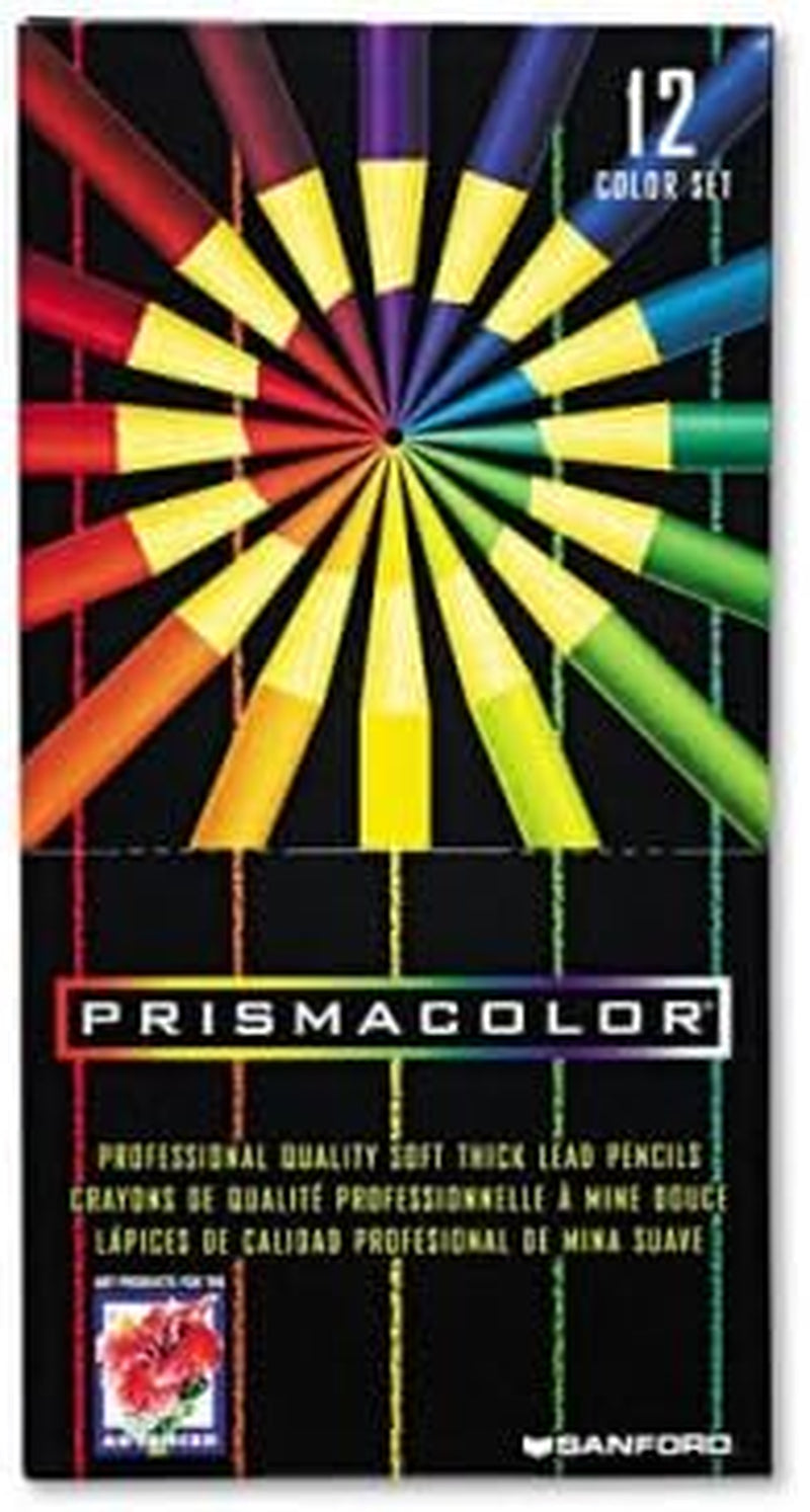 Prismacolor Premier Colored Pencils, Soft Core, Assorted Colors, 12 Count - Durable, Vibrant, Ultra-Smooth, Adult Coloring, Drawing, Sketching, Arts & Crafts